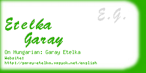 etelka garay business card